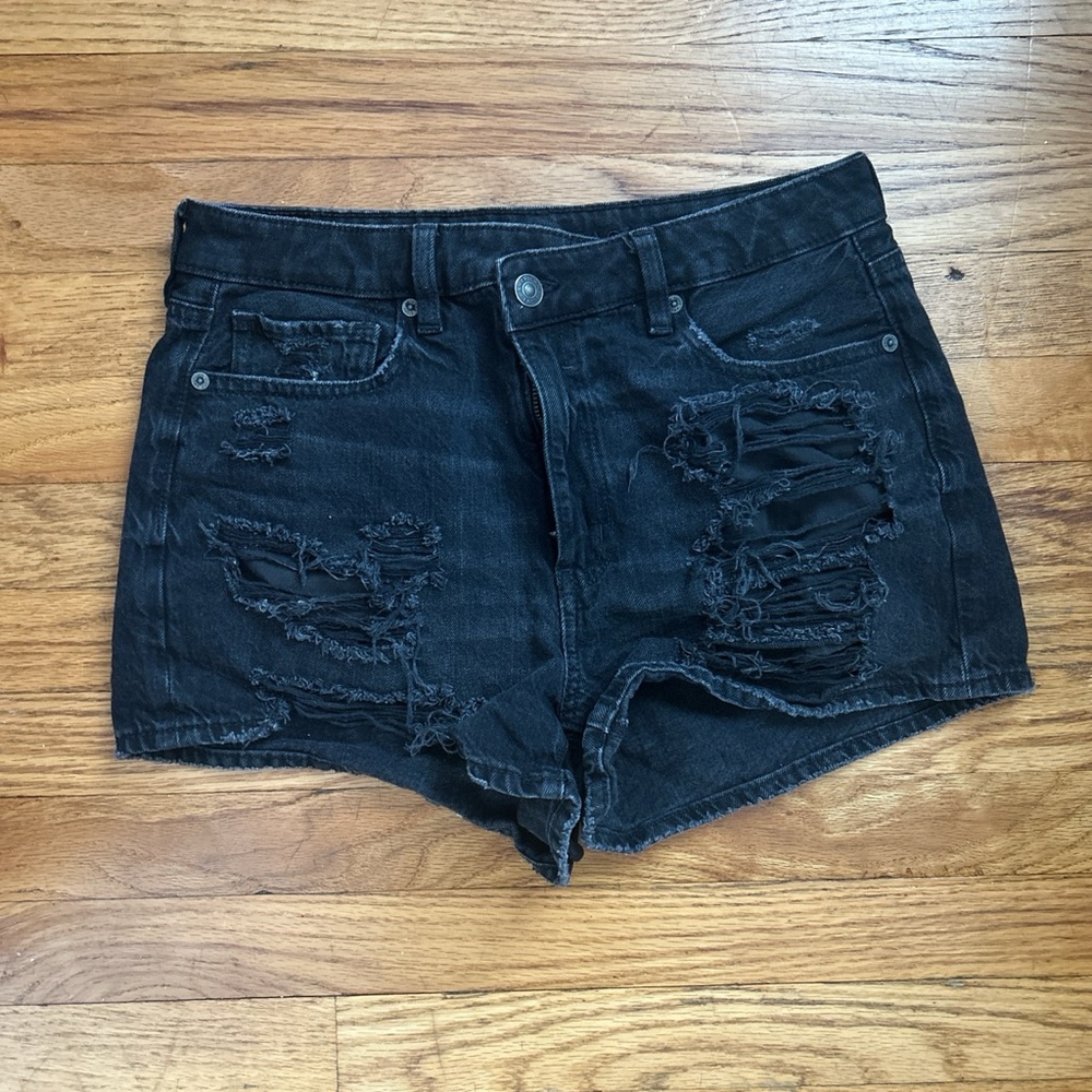 Black Jean shorts